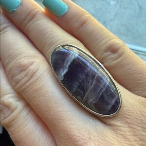 Amethyst sterling silver ring size 6
